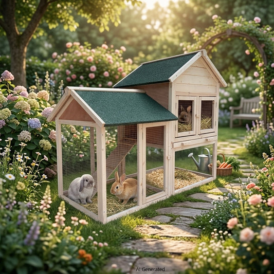 Hasenstall BUNNY DELUXE Kleintiergehege Kaninchenstall Käfig Hase Stall Gehege
