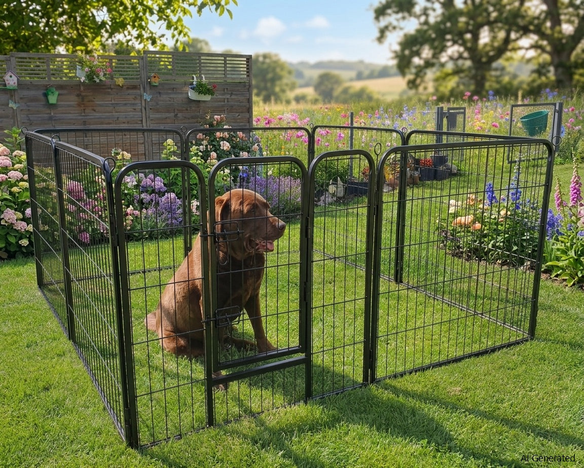 Freigehege YOUNG DOGS Welpenlaufstall Welpenauslauf Welpengitter Welpenzaun