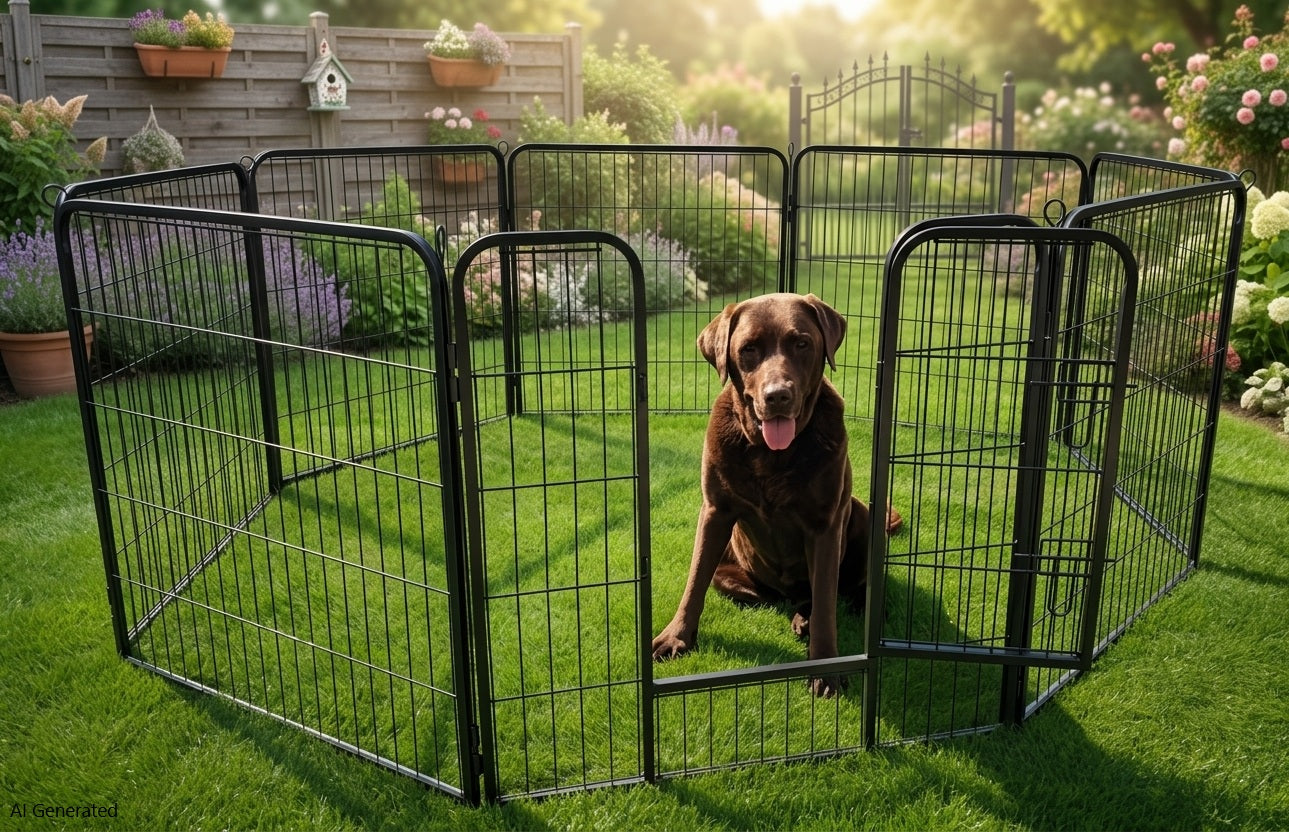 Freigehege YOUNG DOGS Welpenlaufstall Welpenauslauf Welpengitter Welpenzaun
