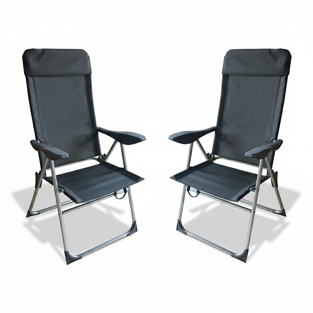 2 x Gartenstuhl MIAMI Hochlehner Klappstuhl Anglerstuhl Campingstuhl Stuhl