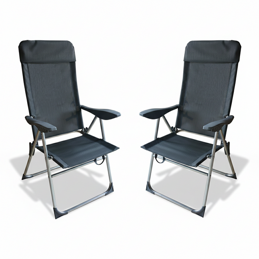 2 x Gartenstuhl MIAMI Hochlehner Klappstuhl Anglerstuhl Campingstuhl Stuhl