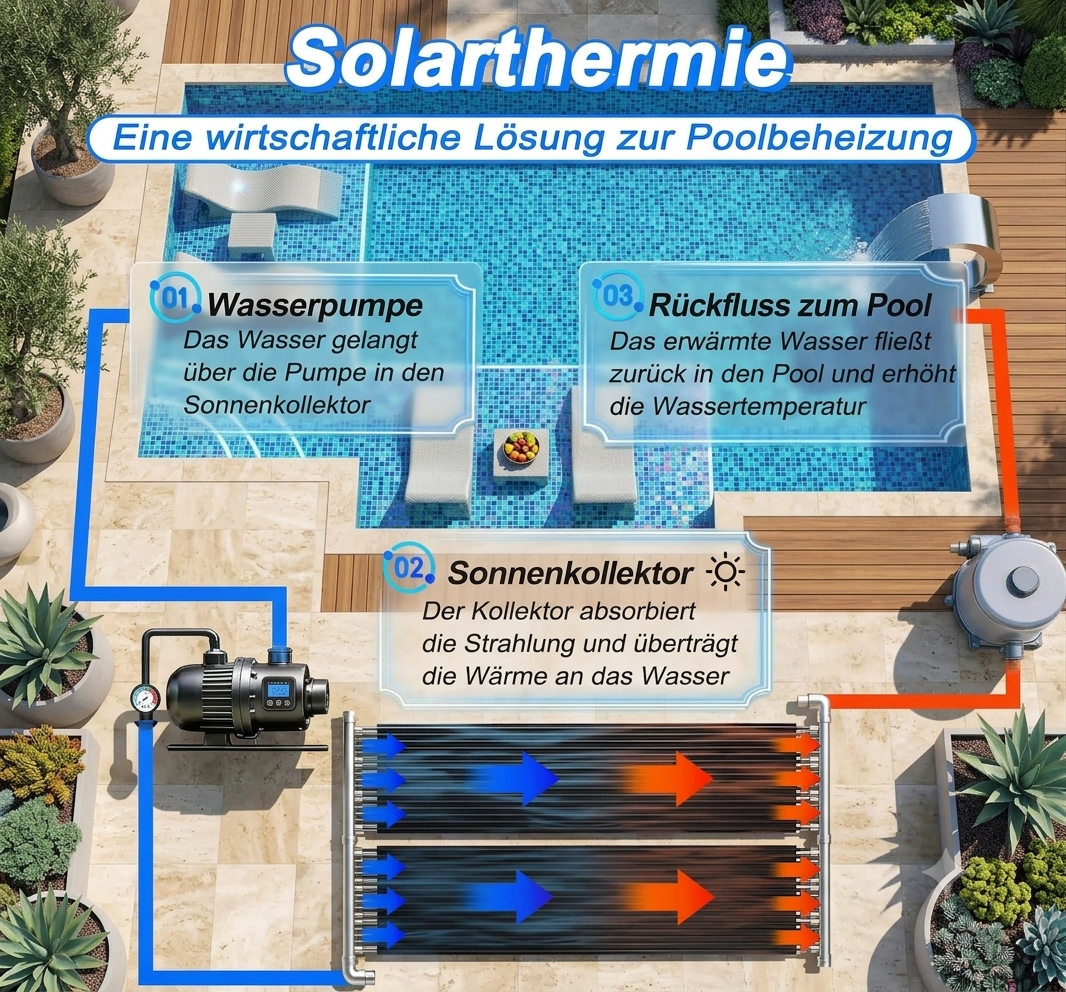 Solarheizung SUN XXL Pool Solarkollektor Poolheizung Solarmatte Solarabsorber