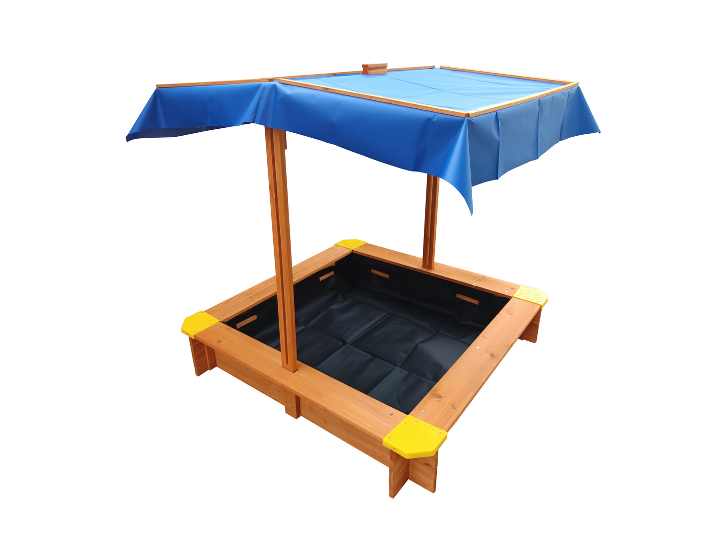Sandkasten SANDI XXL mit Deckel und Sitzbänken Holzsandkasten Holz Sand Kasten
