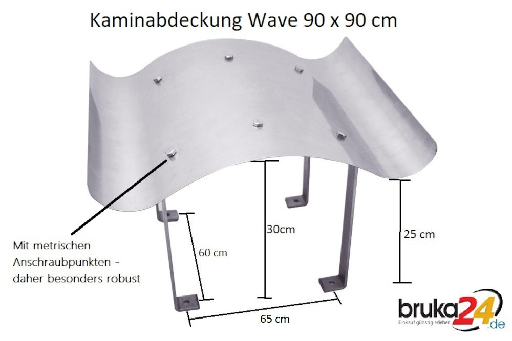 Massive Edelstahl Schornsteinabdeckung Kaminhaube Kaminabdeckung Kaminblech
