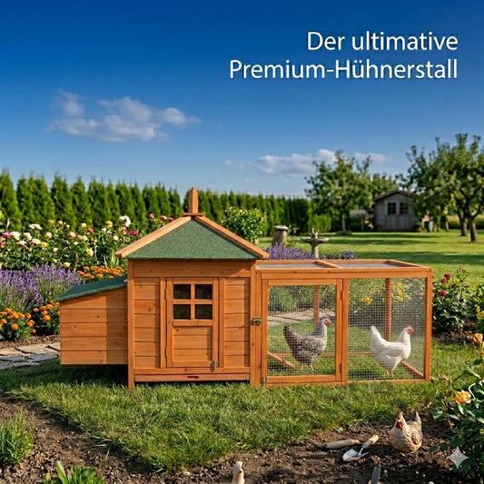 Hühnerhaus AGNES PREMIUM Hühnerstall Kleintiergehege Hühner Geflügelstall Stall