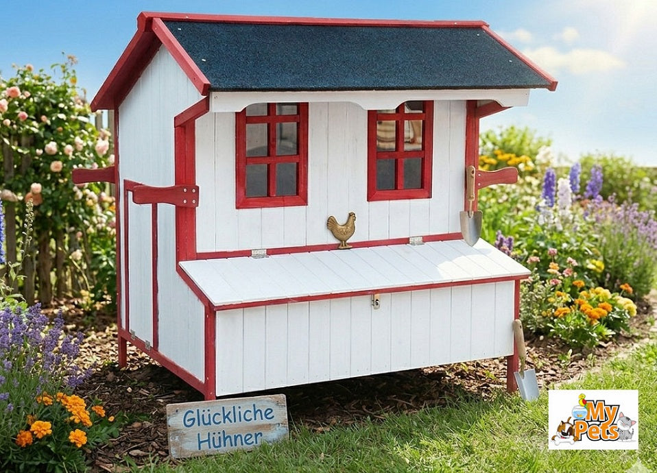 Hühnerhaus BERTA XXL Hühnerstall Kleintiergehege Hühner Geflügelstall Stall