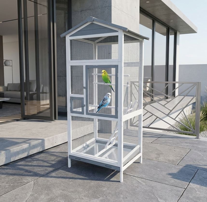 Vogelvoliere BIRDORRA Vogelkäfig Metall Voliere Vogelhaus Käfig Vogel Papagei