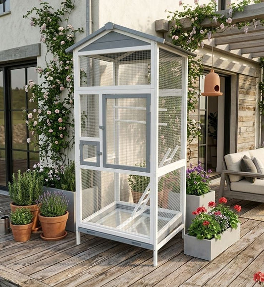 Vogelvoliere BIRDORRA Vogelkäfig Metall Voliere Vogelhaus Käfig Vogel Papagei