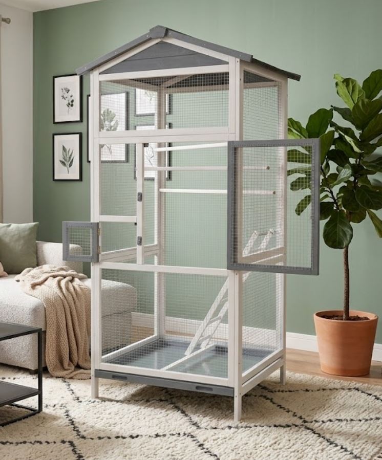 Vogelvoliere BIRDORRA Vogelkäfig Metall Voliere Vogelhaus Käfig Vogel Papagei