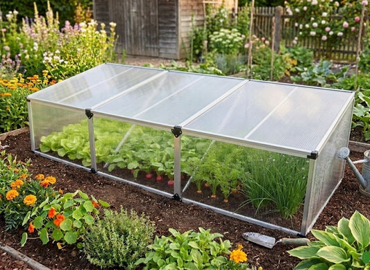 180 cm Frühbeet GROWBOX XL Aluminium Gewächshaus Frühbeetkasten Treibhaus