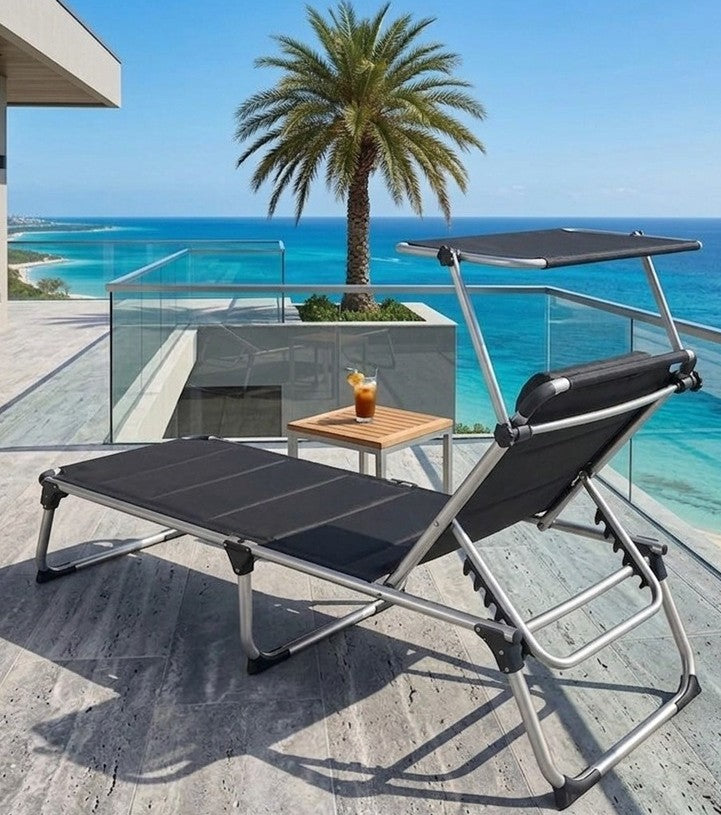 Sonnenliege MAUI Sonnendach Gartenliege Liegestuhl Relaxliege Strandliege Liege