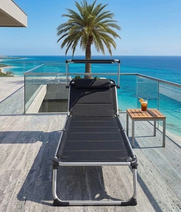Sonnenliege MAUI Sonnendach Gartenliege Liegestuhl Relaxliege Strandliege Liege