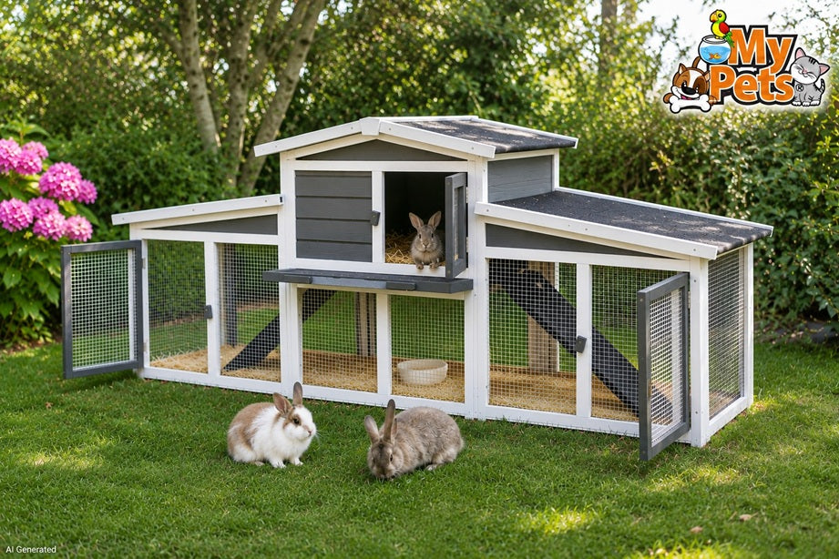Hasenstall NEW RABBIT XXL Kleintiergehege Kaninchenstall Käfig Hase Stall Gehege