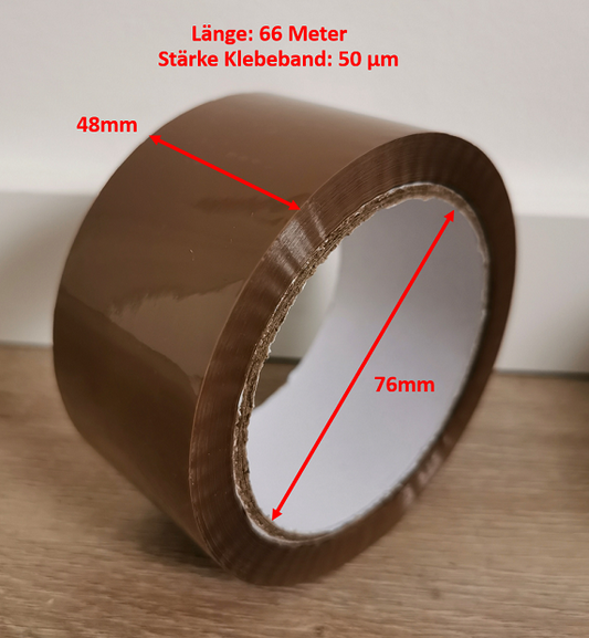 66 Meter Paketklebeband Braun Klebeband Paketband Packband extra stark 50 µm