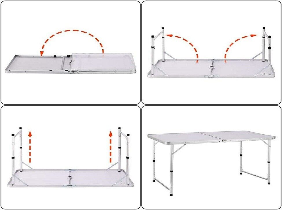 campingtisch weiß klappbar Campingtisch COMPACT Weiß Klapptisch klappbarer Gartentisch klappbar T – bruka24