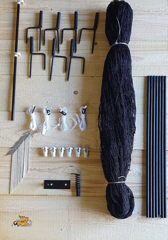 Geflügelzaun Schwarz – Masche 8 Cm, 0,56 M Hoch X 10 M Lang, 1,2 Mm Drahtstärke – UV-stabilisiert, Reißkraft ~35 Kg – Für Hühner, Wachteln & Kleintiere