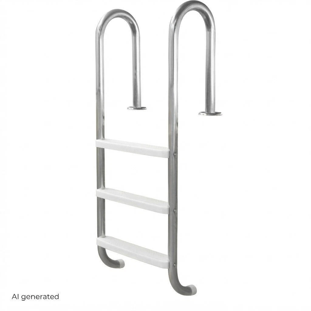 Innenliegende Poolleiter EASY Edelstahl Einbauleiter Leiter Pool Treppe