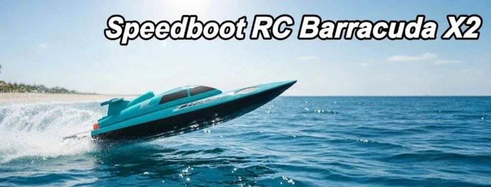 RC 2,4 Ghz. Speedboot BARRACUDA X2 ferngesteuertes Schiff Boot Rennboot RTR