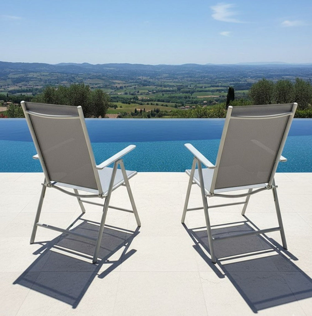 Sitzgruppe POETTO 4 Personen Aluminium Gartenmöbel Tisch Stühle Terrasse Stuhl