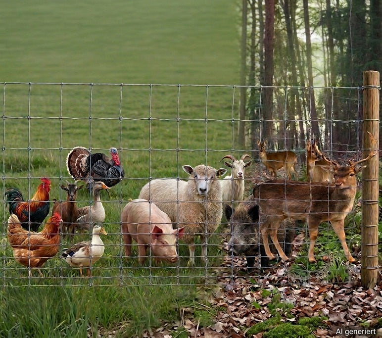 Wildzaun 50 Meter FOREST Forstzaun Weidezaun Drahtzaun Knotengeflecht Zaun Maschendraht