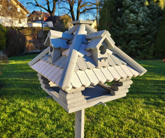 Vogelhaus KLAMMALM mit Ständer Vogelfutterhaus Futterhaus Vogel Haus Holz