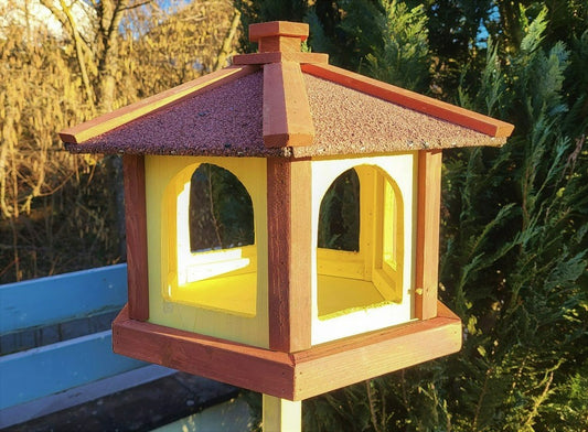 Vogelhaus CHIEMSEE XL mit Ständer Vogelfutterhaus Futterhaus Vogel Haus Holz