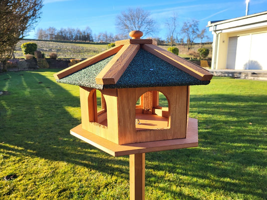 Vogelhaus PIEPMATZ mit Ständer Vogelfutterhaus Futterhaus Vogel Haus Holz