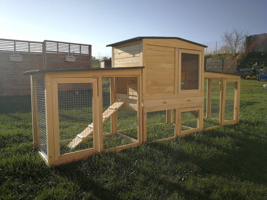 Hasenstall RABBIT XXL Kleintiergehege Kaninchenstall Käfig Hase Kaninchen Gehege