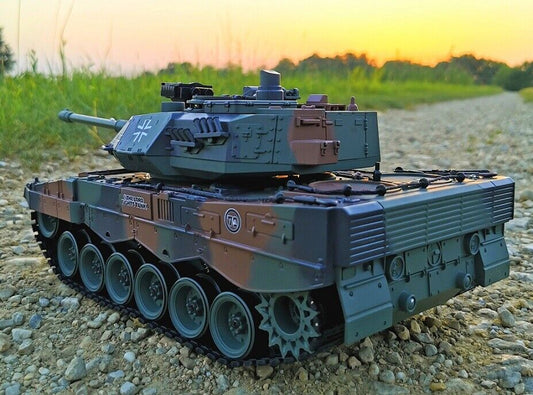 RC 2,4 Ghz. Panzer Leopard 2 A6 Ferngesteuerter Kampfpanzer mit Schussfunktion