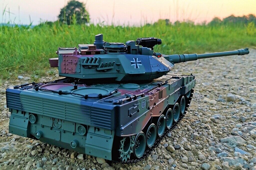 RC 2,4 Ghz. Panzer Leopard 2 A6 Ferngesteuerter Kampfpanzer mit Schussfunktion