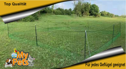 XL Geflügelnetz 125cm Hühnernetz Hühnerzaun Tür Geflügelzaun Zaun Hühner Netz