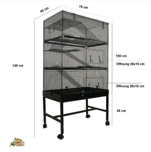 MyPets® Nagervoliere MEGA CAGE XXL Nagerkäfig Käfig Voliere Metall Nager Hamster