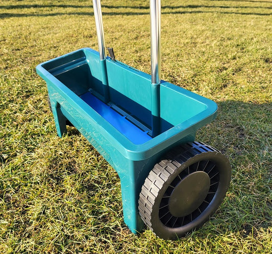 13L Streuwagen Handstreuwagen Alu Salzstreuer Handwagen Saat Dünger Salz Wagen