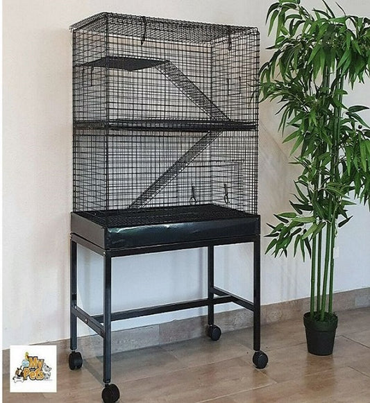 MyPets® Nagervoliere TOP 1 XL Nagerkäfig Käfig Voliere Metall Nager Hamster