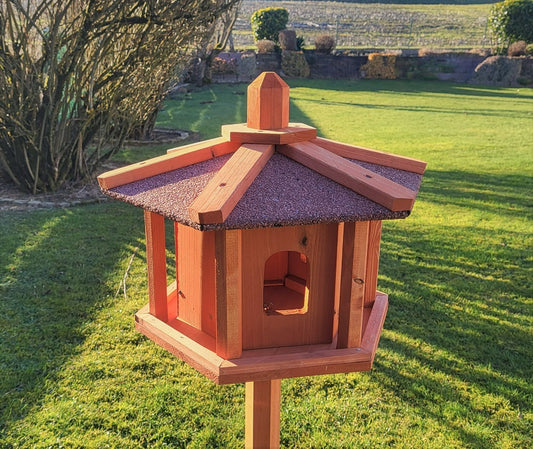 Vogelhaus VÖGLEIN mit Ständer Vogelfutterhaus Futterhaus Vogel Haus Holz